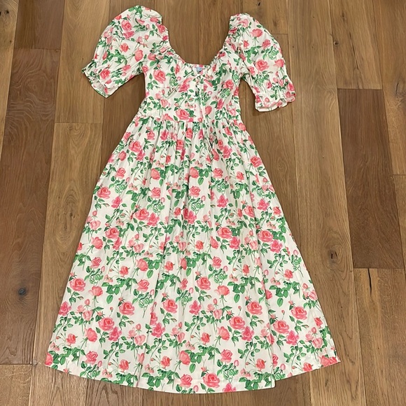 Hill House Dresses Hill House Home Ophelia Dress Pink Roses M